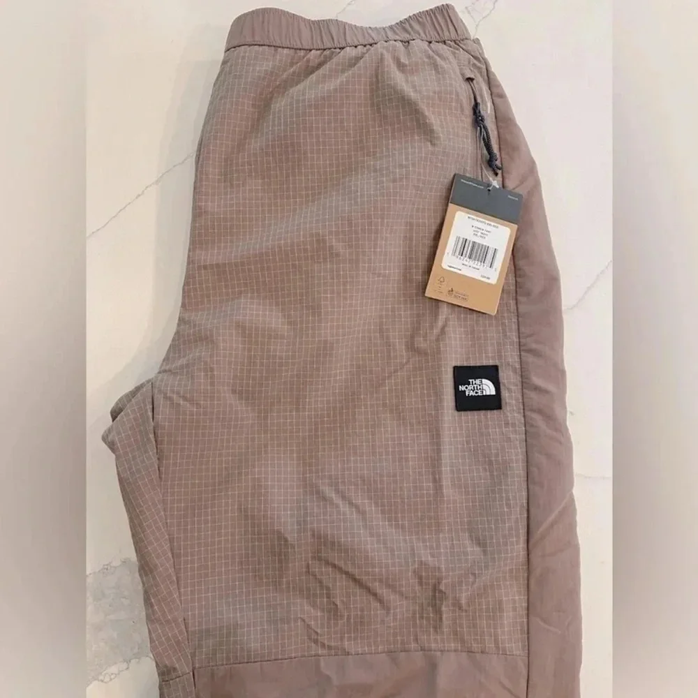 The North Face Convin Windwall‎ Nylon Tan/White Micro Check Pants Men’s XXL NWT